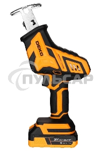 Сабельная пила аккумуляторная DEKO DKRS20-Li, 20В, 1x3.0А·ч