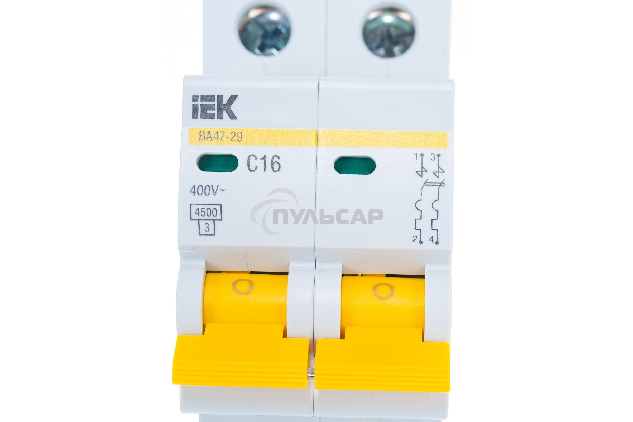 Выключатель автоматический модульный 2п C 16А 4.5кА ВА47-29 ИЭК MVA20-2-016-C