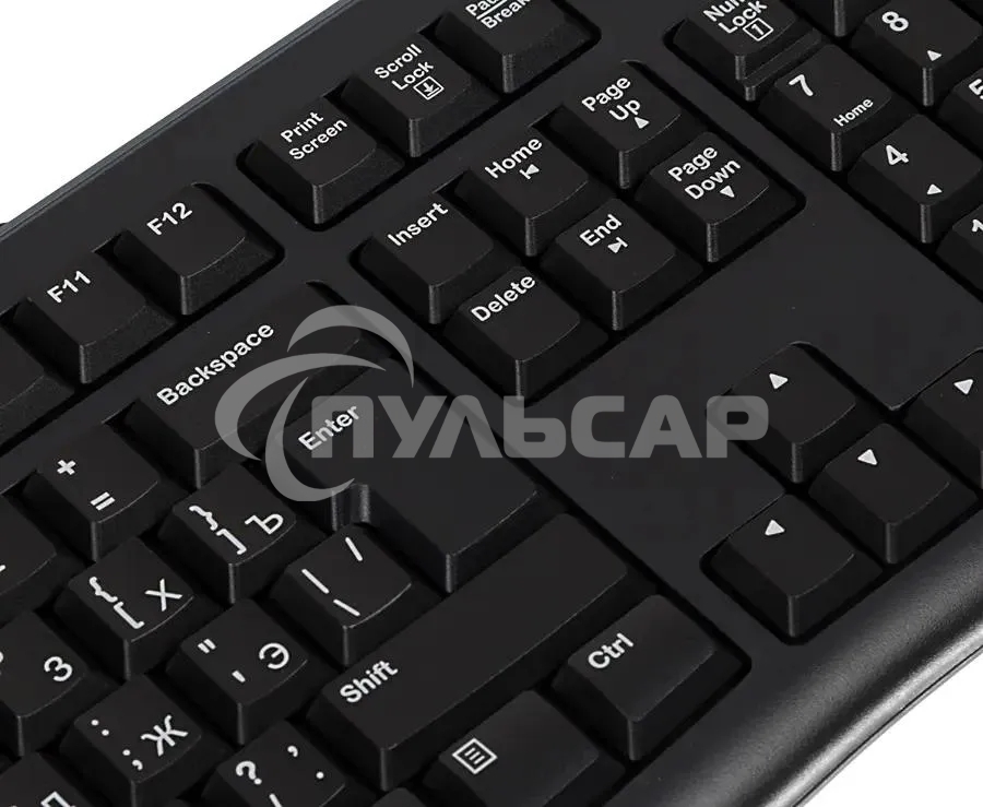 Клавиатура проводная Logitech K120 EER, USB, черный