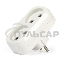 Плоский разветвитель Smartbuy (SBE-10-A02-2) 2 гнезда без заземления плоский 10А 250B