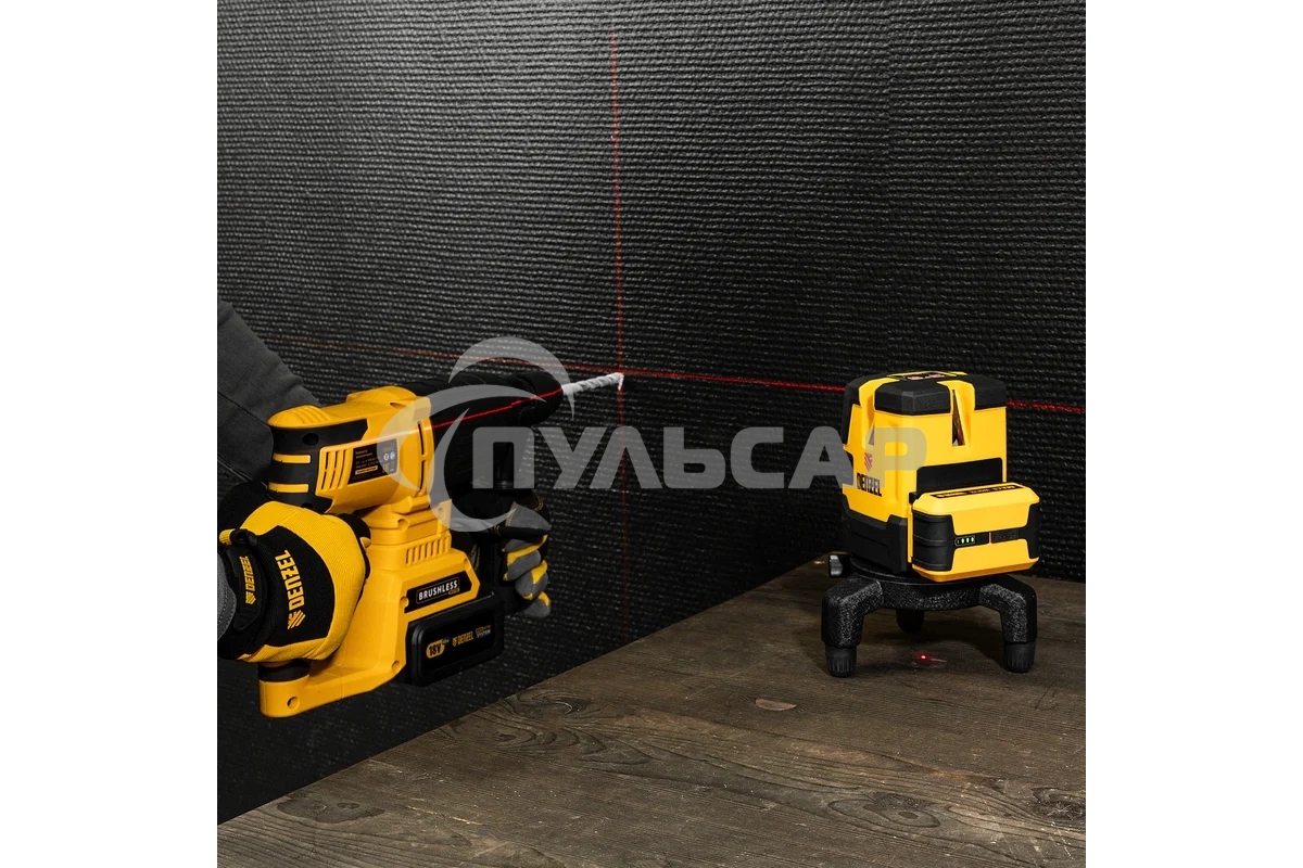 Лазерный уровень LX 05 Red, 20 м, 635 нм, акк. Li 5200 mAh, резьба 5/8