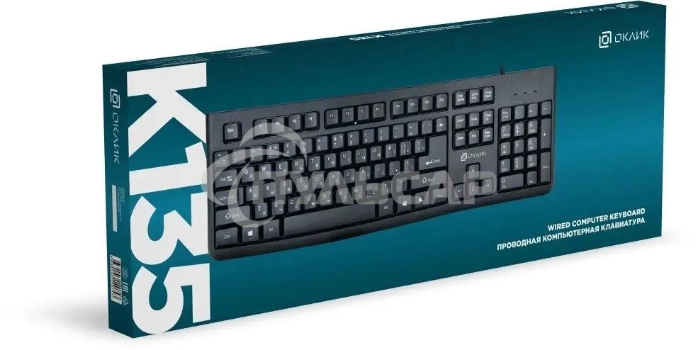 Клавиатура проводная Oklick K135 (1914788), USB, черный