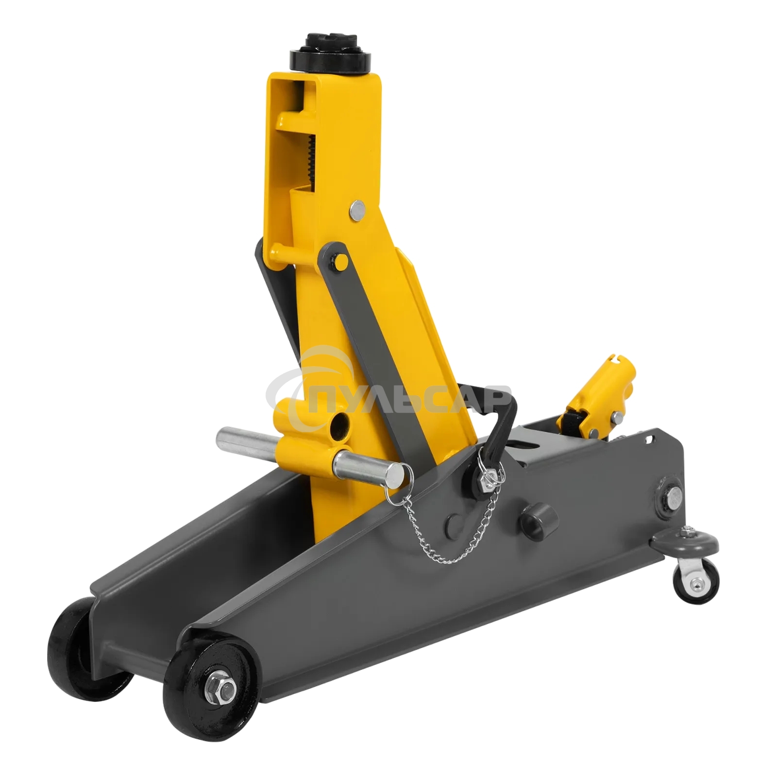 Домкрат гидравлический подкатной с фиксатором Denzel 3 т, 190-532 мм, SUV