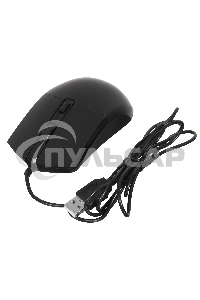 Мышь проводная Oklick 207M черный, 2400 dpi, USB, кнопки - 4