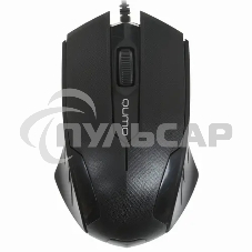 Мышь проводная Qumo Office M14 черный, 1000 dpi, USB, кнопки - 3