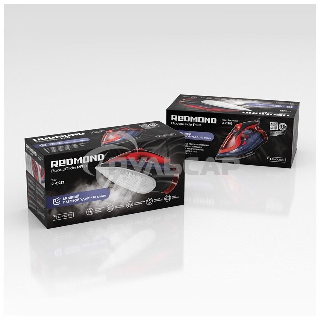 Утюг Redmond RI-C283 2400Вт красный/черный
