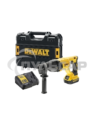 Перфоратор DeWalt DCH133M1-QW патрон:SDS-plus уд.:2.6Дж 18Вт аккум. (кейс в комплекте)