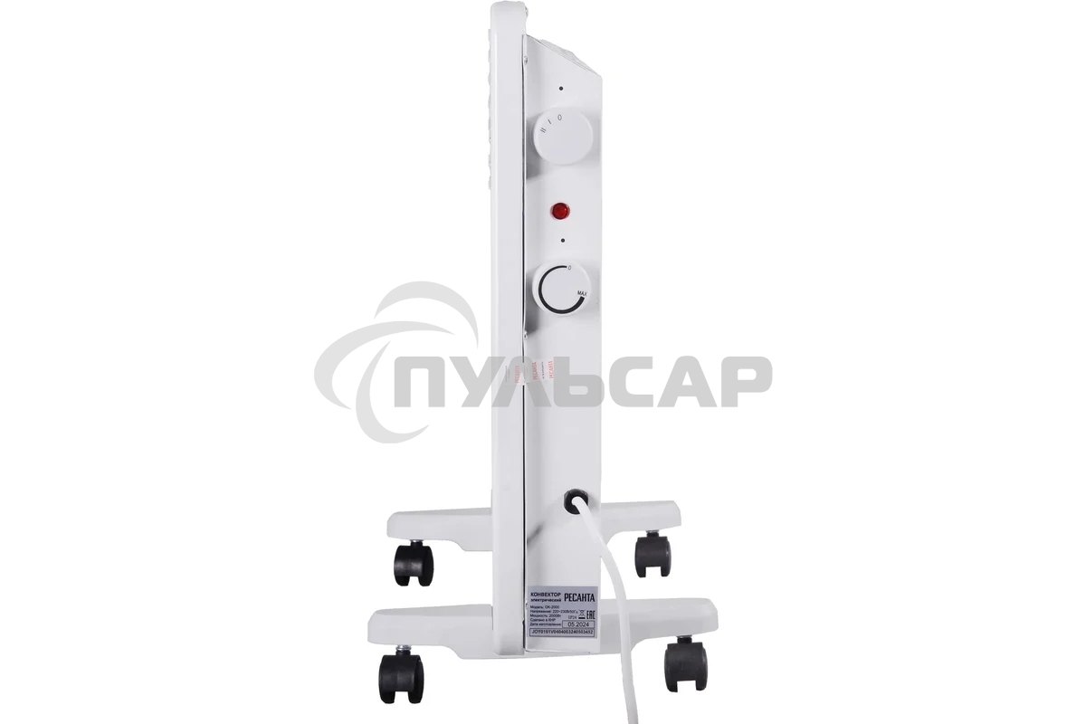 Конвектор Ресанта ОК-2000 белый, 2000 Вт, 25 м2, термостат