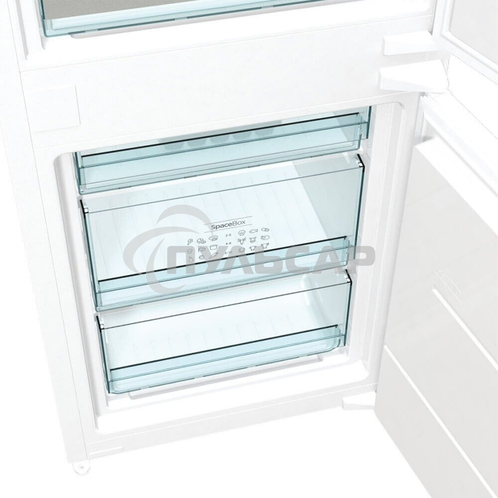 Встраиваемый холодильник Gorenje NRKI418FA0 белый, двухкамерный, 180/68 л., морозилка снизу, No Frost