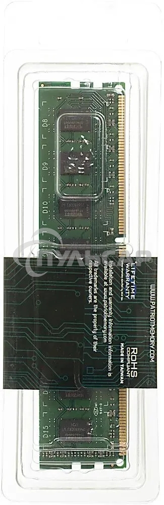 Оперативная память Patriot, DDR3, 4Gb (1x4 Gb), 1600 MHz, CL11, DIMM