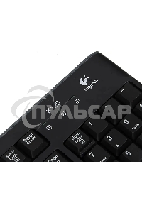 Клавиатура проводная Logitech K120 EER, USB, черный