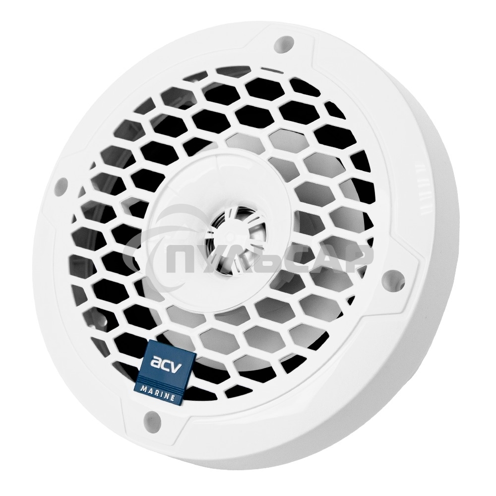 Колонки автомобильные ACV Marine M6 белый 70Вт 87дБ 16.5см (6 1/2дюйм) (ком.:2кол.) коаксиальные двухполосные