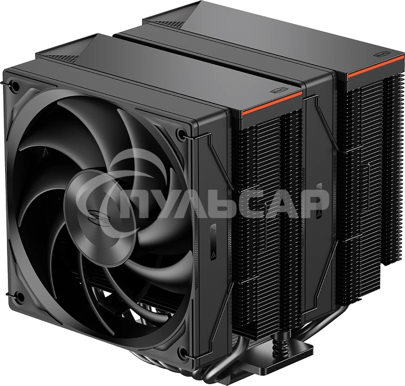 Кулер для процессора PCCooler RZ620 BK (260W, 4-pin PWM, 157.5mm, Al/Cu, 6x6mm, 1x120мм, 86.73CFM, 32dBA, 2200RPM, S: 1851/1700/1200/115X, AM5/AM4, черный)