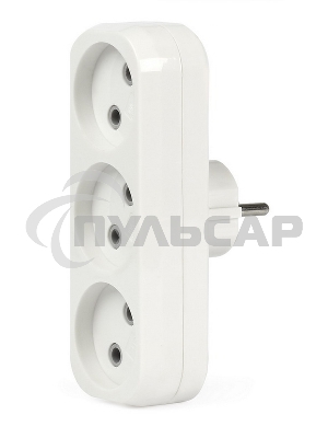 Плоский разветвитель Smartbuy (SBE-10-A02-3) 3 гнезда без заземления плоский 10А 250B