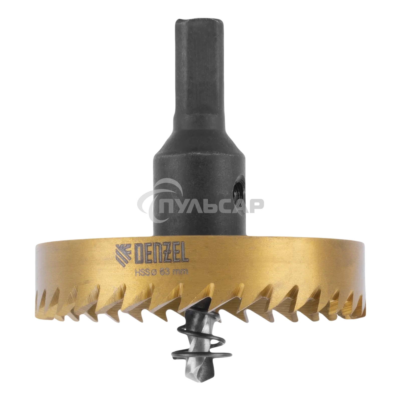 Коронка по металлу Denzel HSS, 63 мм, нитридтитановое покрытие