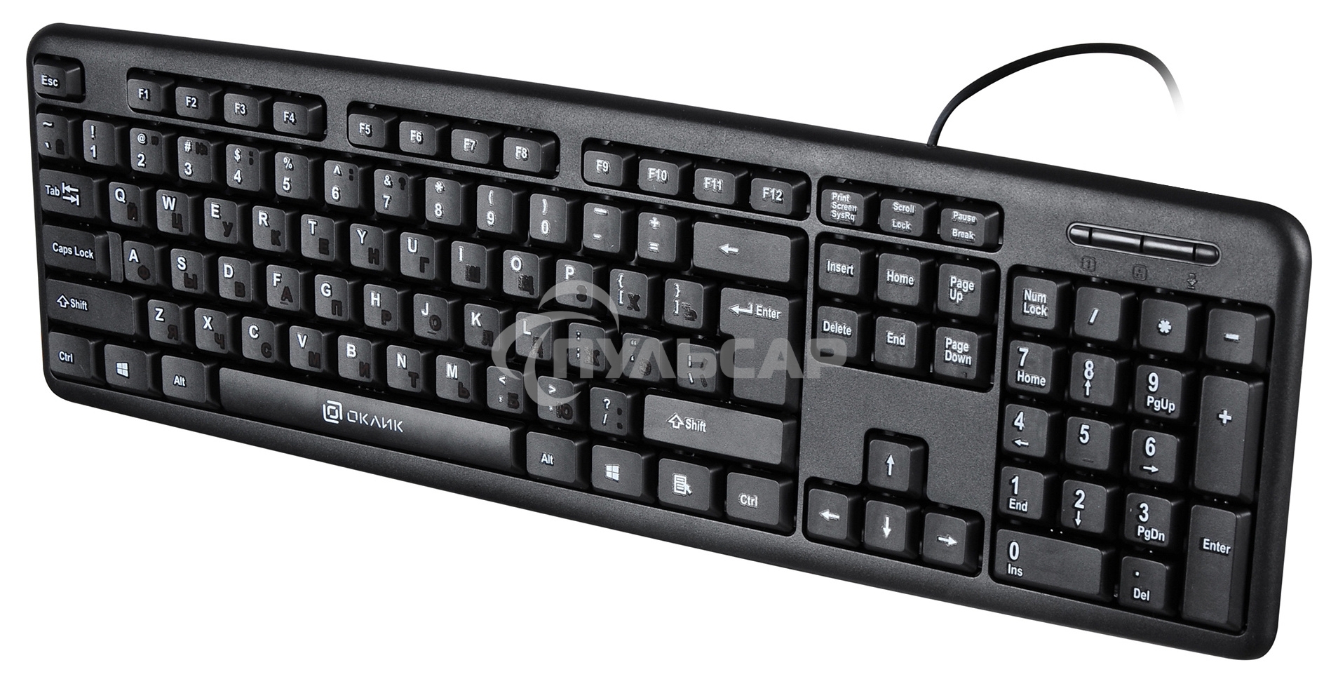 Клавиатура проводная Oklick 90M, USB, черный