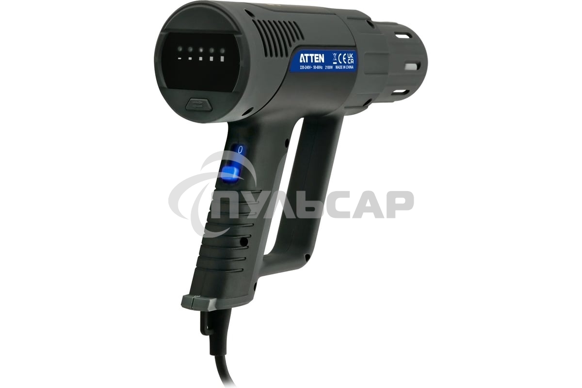 Ручной цифровой термофен Atten ST-2308 230В, 2100 Вт, 50-650℃, светодиодное меню