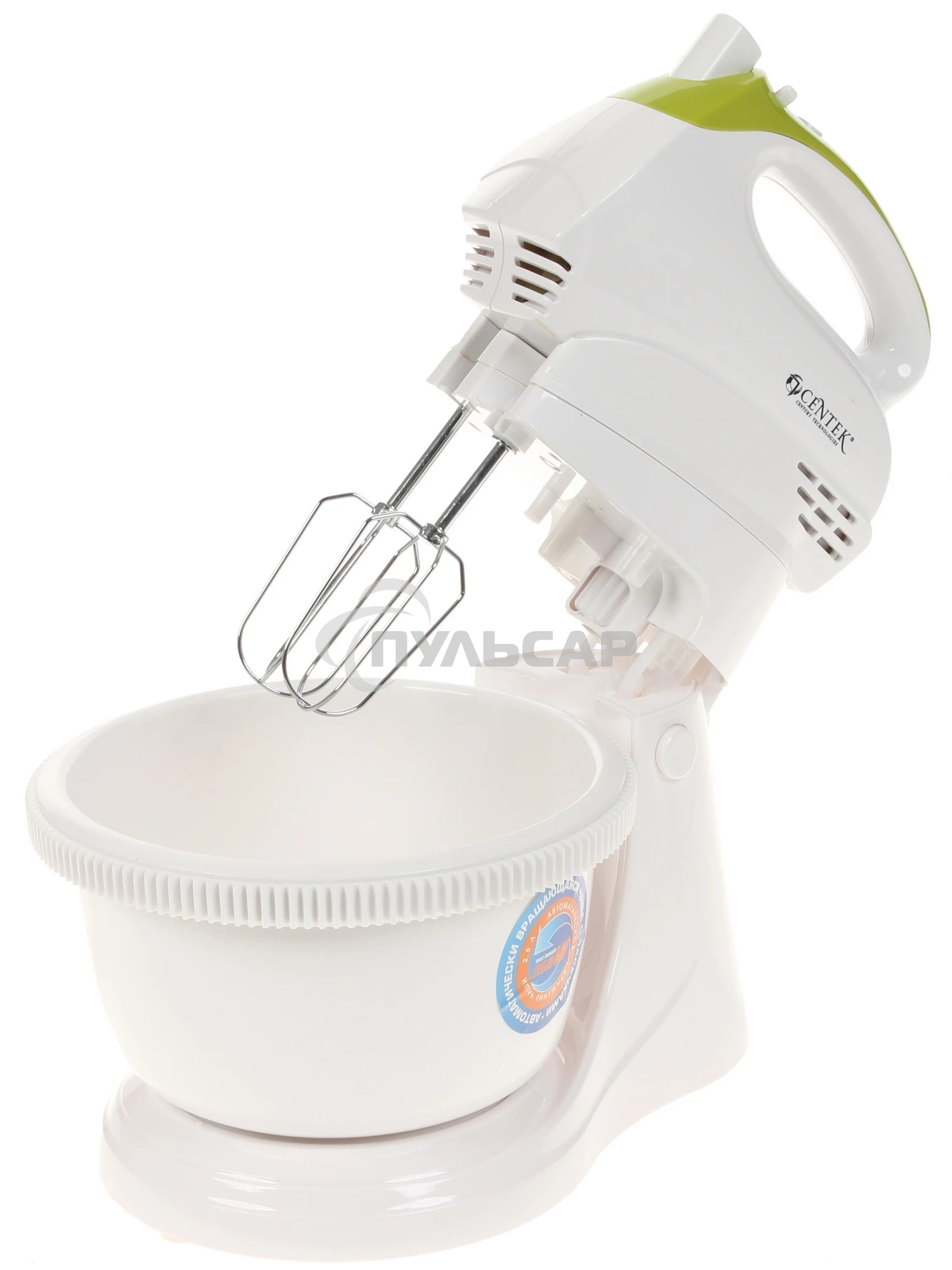 Миксер стационарный Centek CT-1119 белый/зеленый, 350 Вт