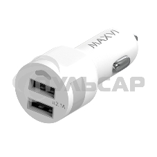 Автомобильное зарядное устройство Maxvi CCM-212 Plus T белый 2.1A