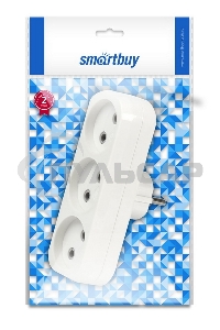 Плоский разветвитель Smartbuy (SBE-10-A02-3) 3 гнезда без заземления плоский 10А 250B