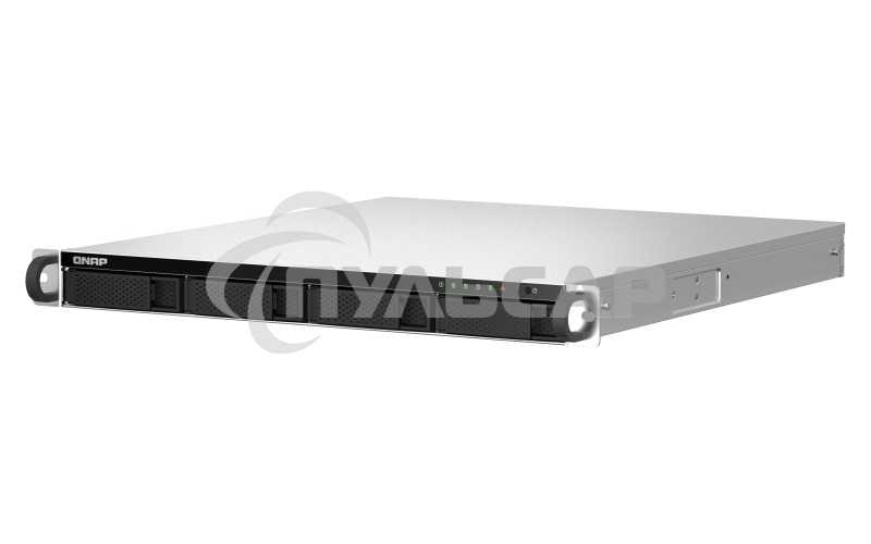 Сетевое хранилище SMB QNAP TS-464U-8G NAS 4 HDD trays, rackmount 1U, 1 PSU. 4-core Intel Celeron N5105/N5095 2.0-2.9 GHz, 8 Gb RAM MAX, 2x2.5GbE, 2xUSB 3.2 Gen 2 (10Gbps), 2xUSB 2.0, 1xHDMI, PCIe Gen 3 x2, W/o rail kit RAIL-B02