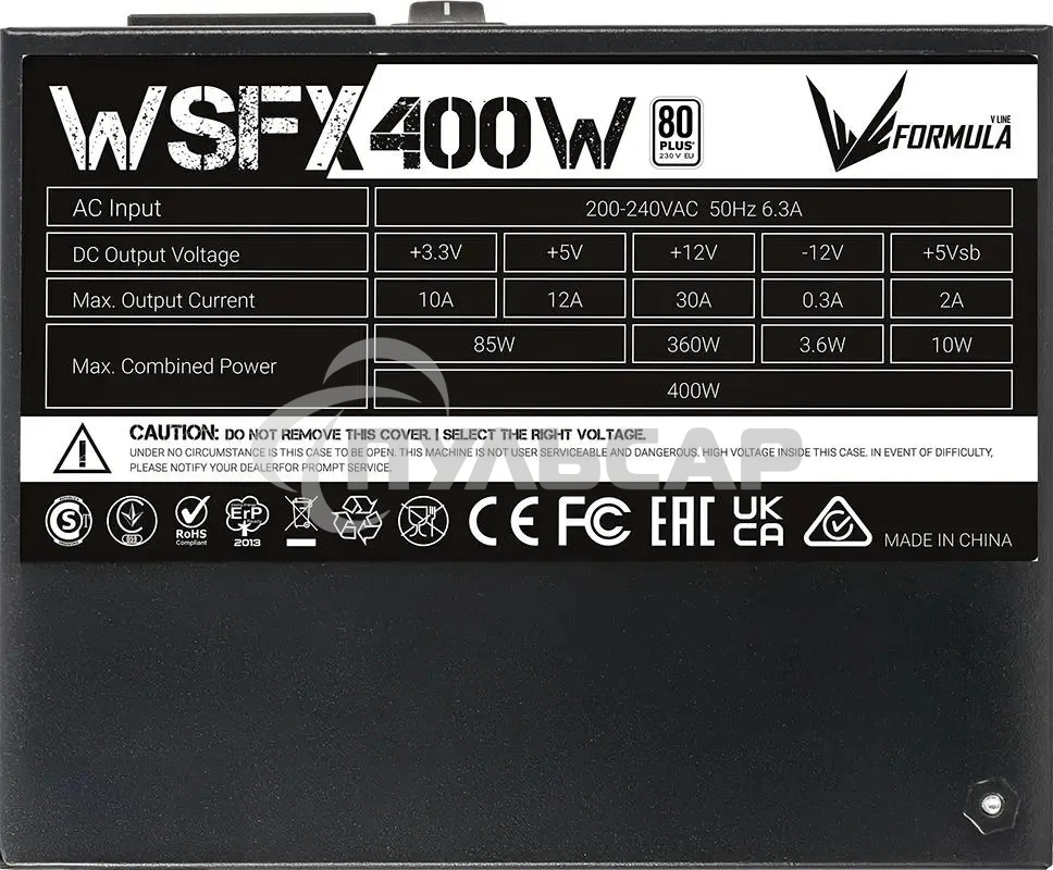 Блок питания Aerocool / Formula SFX 400W WSFX-400 80 PLUS белый (20+4pin) APFC 80мм fan 3xSATA Cab Manag RTL