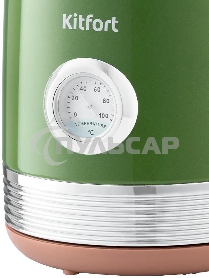 Чайник электрический Kitfort KT-6110 1.7л. 2200Вт зеленый (корпус: нержавеющая сталь)