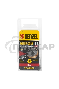 Коронка по металлу Denzel HSS, 35 мм, нитридтитановое покрытие