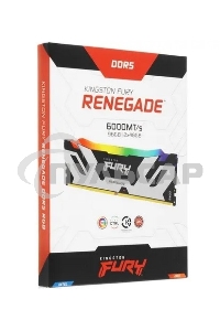 Оперативная память Kingston Fury Renegade, DDR5, 96Gb (2x48Gb), 6000MHz, CL32, DIMM, с радиаторами, cеребристый/черный