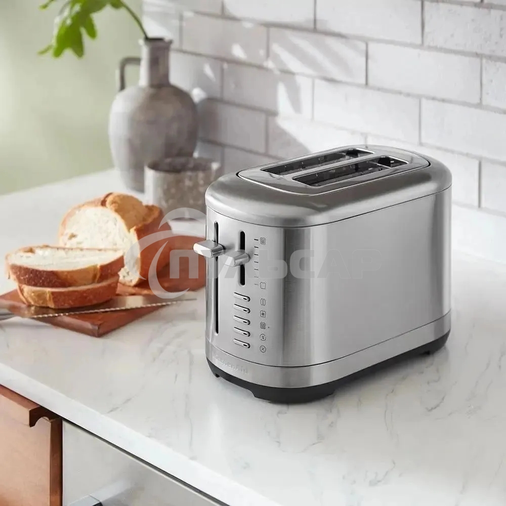 Тостер KitchenAid 5KMT2109ESX нержавеющая сталь, на 2 тоста