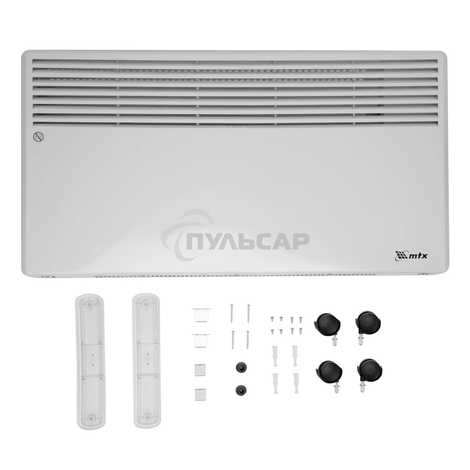 Конвектор электрический MTX CH-2000, белый, 2000 Вт, 25 м2, термостат