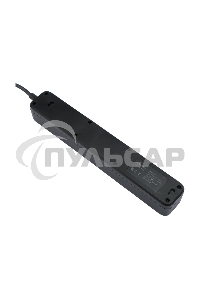 Сетевой фильтр Гарнизон 2.0 EPS-5-B-3 5р, 10А, 3м, ур.защиты 2+, черный, пакет (21443)