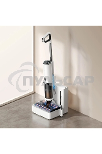 Пылесос моющий Deerma DEM-VX910W белый/черный, питание от аккумулятора, 230 Вт, уборка влажная/сухая, пылесборник 0.7 л, работа от АКБ max - 45 мин