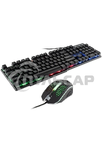 Комплект клавиатура + мышь Оклик GMNG 400GMK клав:черный мышь:черный USB