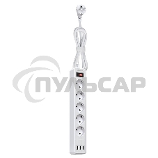 Сетевой фильтр QUMO Power Bar 5SP4U (P-0005), белый