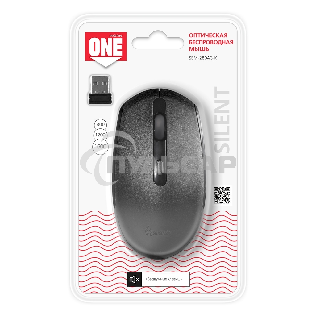 Мышь беспроводная Smartbuy ONE 280AG черная (SBM-280AG-K)