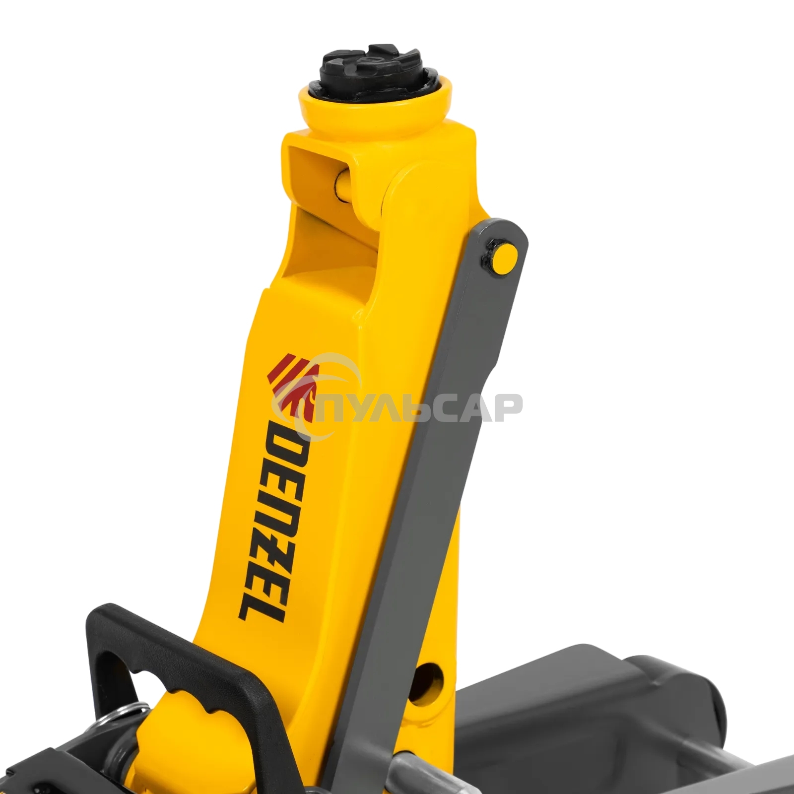 Домкрат гидравлический подкатной с фиксатором Denzel 2,5 т,85-385 мм, в пласт. кейсе