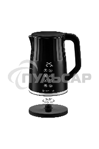 Чайник электрический Galaxy Line GL 0337, черный, пластик, 2200 Вт, 1,7 л