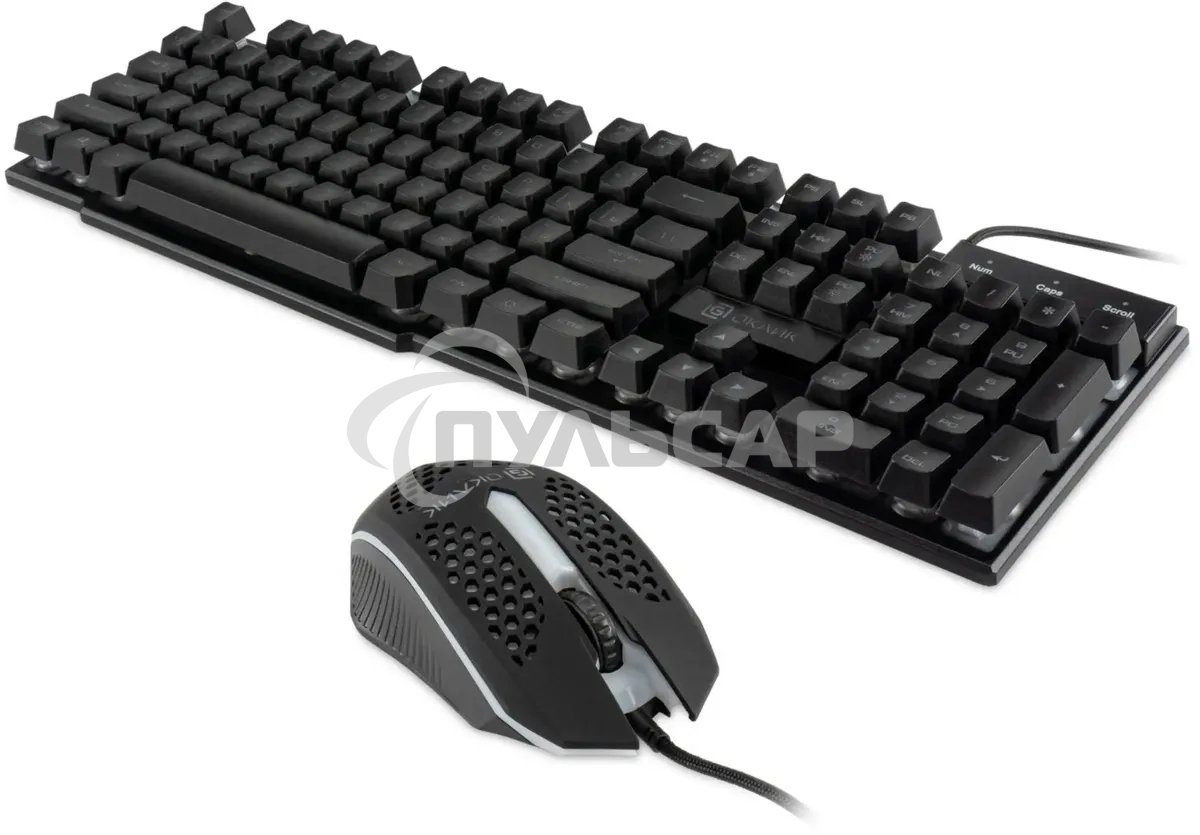 Комплект клавиатура + мышь Оклик GMNG 400GMK клав:черный мышь:черный USB