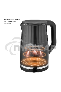 Чайник электрический Galaxy Line GL 0337, черный, пластик, 2200 Вт, 1,7 л