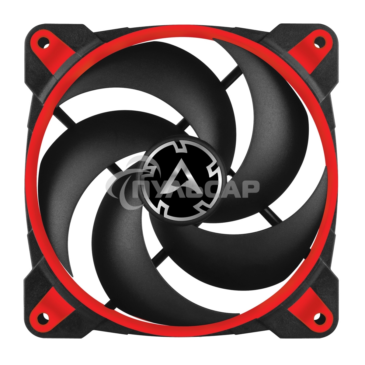 Вентилятор для корпуса Arctic BioniX P120 черный/красный, 120 мм, 2100 об/мин, 24 дБ, 4 pin