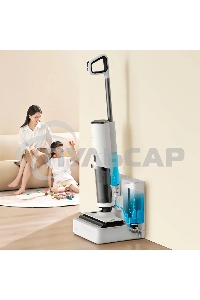 Пылесос моющий Deerma DEM-VX910W белый/черный, питание от аккумулятора, 230 Вт, уборка влажная/сухая, пылесборник 0.7 л, работа от АКБ max - 45 мин