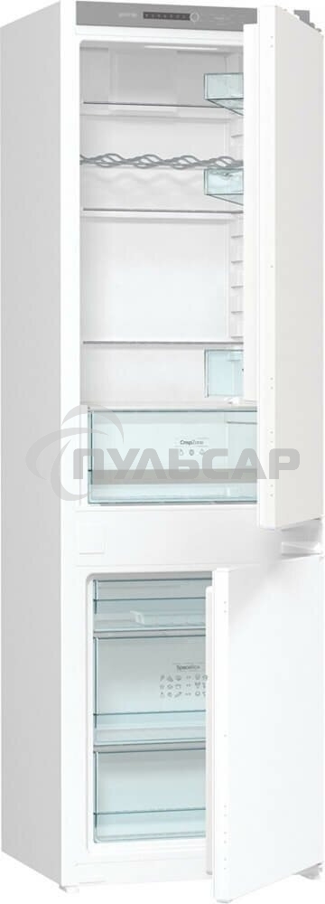 Встраиваемый холодильник Gorenje NRKI418FA0 белый, двухкамерный, 180/68 л., морозилка снизу, No Frost