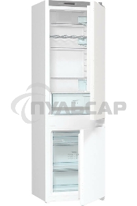 Встраиваемый холодильник Gorenje NRKI418FA0 белый, двухкамерный, 180/68 л., морозилка снизу, No Frost