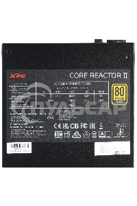 Блок питания ADATA XPG Core Reactor II COREREACTORII750GOLD RTL (COREREACTORII750G-BKCEU), 750Вт, 80 PLUS Gold, 120мм, модульный, черный
