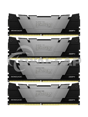 Оперативная память Kingston Fury Renegade, DDR4, 32Gb (4x8Gb), 3200MHz, CL16, DIMM, с радиатором, черный