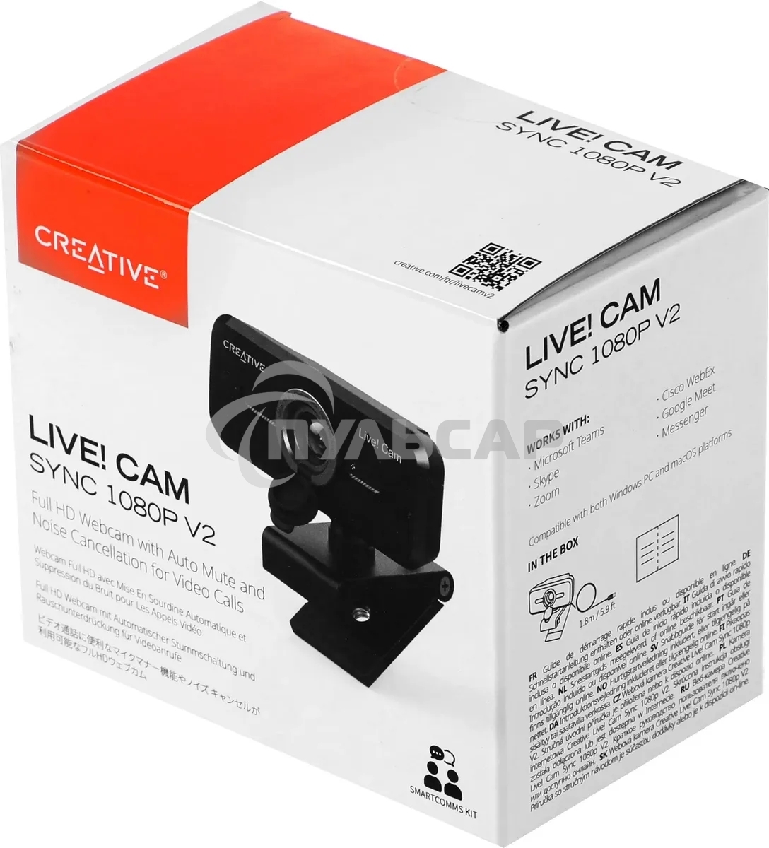 Веб-камера Creative Live! Cam SYNC 1080P V2 черный 2Mpix (1920x1080) USB2.0 с микрофоном