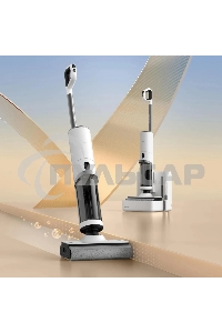 Пылесос моющий Deerma DEM-VX910W белый/черный, питание от аккумулятора, 230 Вт, уборка влажная/сухая, пылесборник 0.7 л, работа от АКБ max - 45 мин