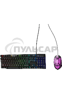 Комплект клавиатура + мышь Оклик GMNG 400GMK клав:черный мышь:черный USB