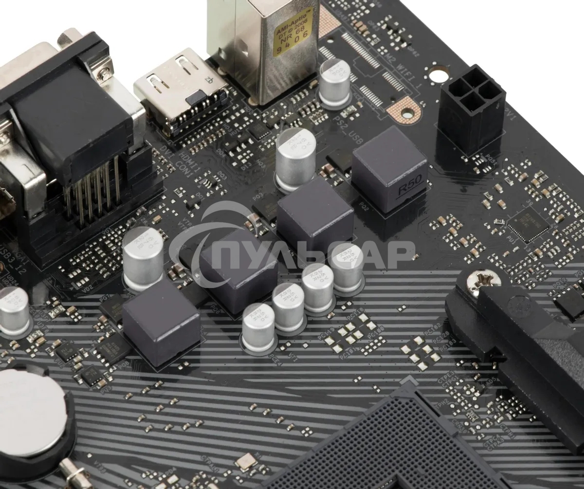 Материнская плата ASRock A520M-HDV, AM4, AMD A520, 2xDDR4, 4xSATA, 1xM.2, 1xPCIe 3.0 x16, 1xPCIe 3.0 x1, 1xDVI-D, 1xHDMI, 1xVGA, 1x 1Gb LAN, 3x3.5 мм, 7.1, mATX